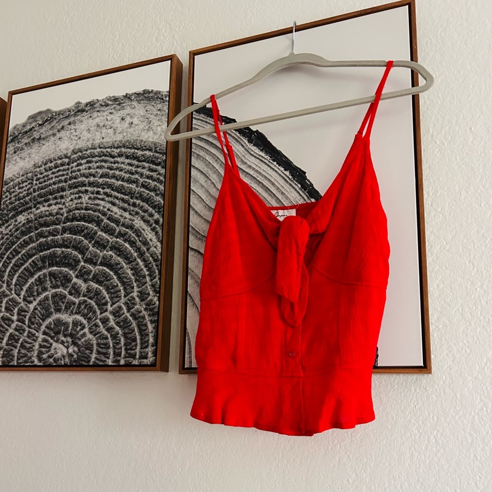 Japna Red Front Tie Tank M